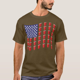 Camiseta Beer Pong T Red Cup Bandera Americana USA 4 de jul