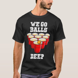 Camiseta Beer Pong vamos bolas de cerveza fiesta profundo p
