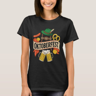 Camiseta Beer Pretzel Sausage Gorras bávaras Mujeres