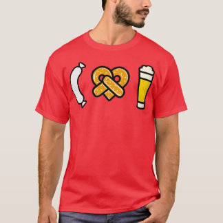 Camiseta Beer pretzel Weisswurst Me encanta Weizen Bavarian
