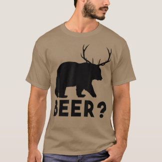 Camiseta Beer Question Mark Shirt Bear Dear T-Shirt