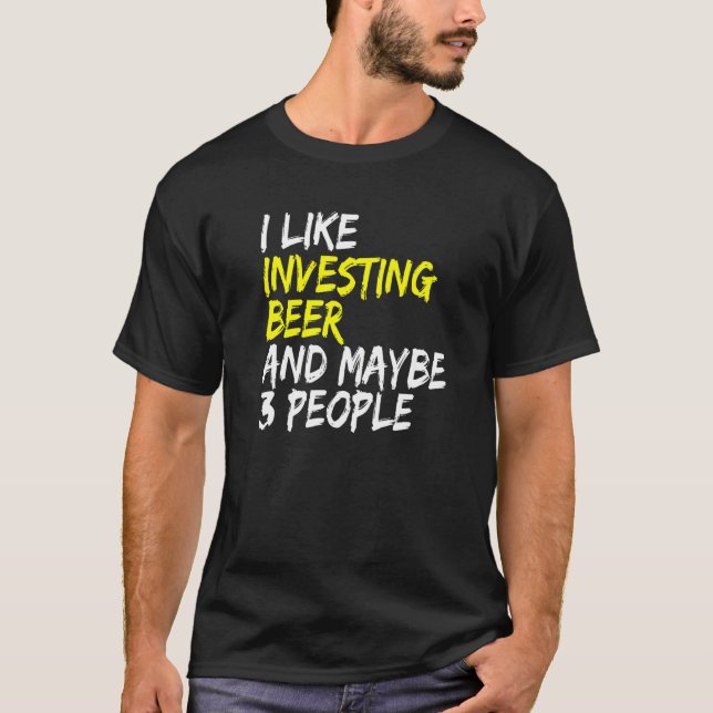 Camiseta Beer real estate cash flow I like Investing & Beer (Anverso)