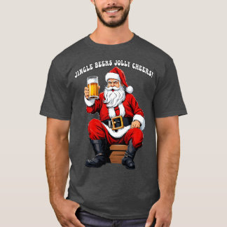 Camiseta Beer Santa Jingle Beers Jolly Cheers