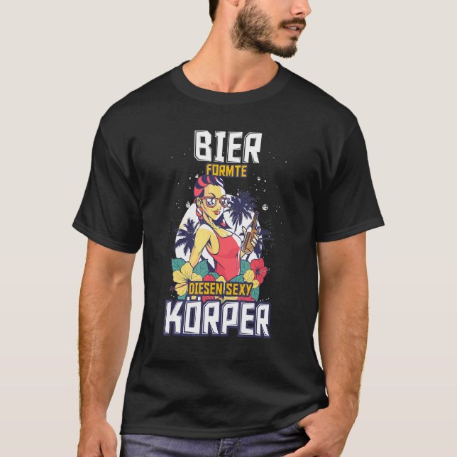 Camiseta Beer Shaped This Beautiful Body Beer Drinker Malle (Anverso)