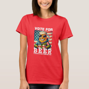 Camiseta Beer Shirt   Votar por el regalo de Trump   Día de