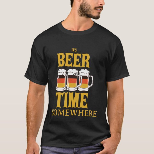 Camiseta Beer Time Mugs Hilarious Oktober Fest (Anverso)