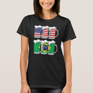 Camiseta Beer Usa Brasil Bandera De Brasil