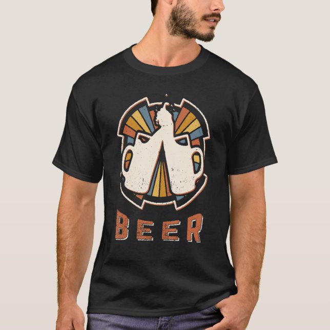 Camiseta Beer Vintage Classic Retro Love (Anverso)