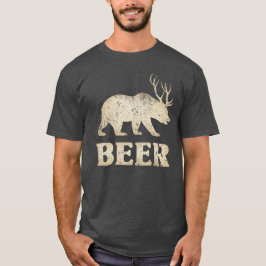 Camiseta Beer vintage de oso venado