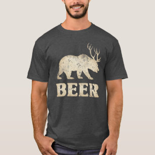 Camiseta Beer vintage de oso venado