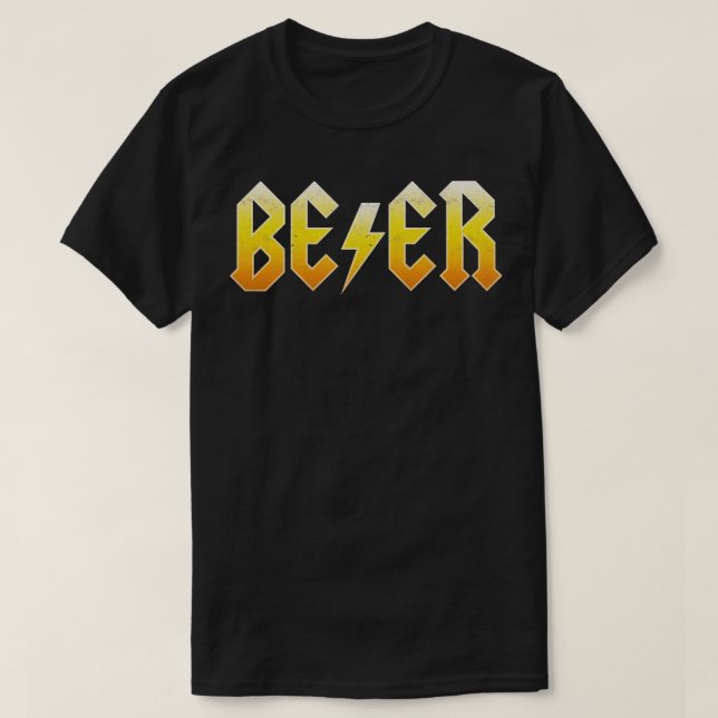 Camiseta Beer Vintage Rock (Diseño del anverso)