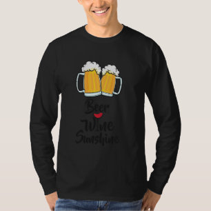 Camiseta Beer Wine Sunshine Design Long Sleeve