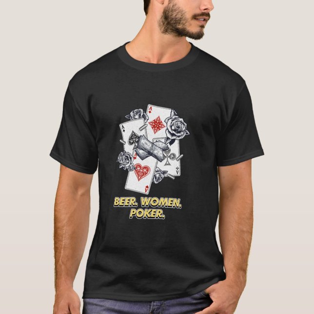 Camiseta Beer Women Poker Casino Gambler Bettor Ca (Anverso)