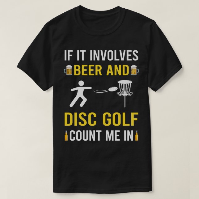 Camiseta Beer Y Disco Golf (Diseño del anverso)