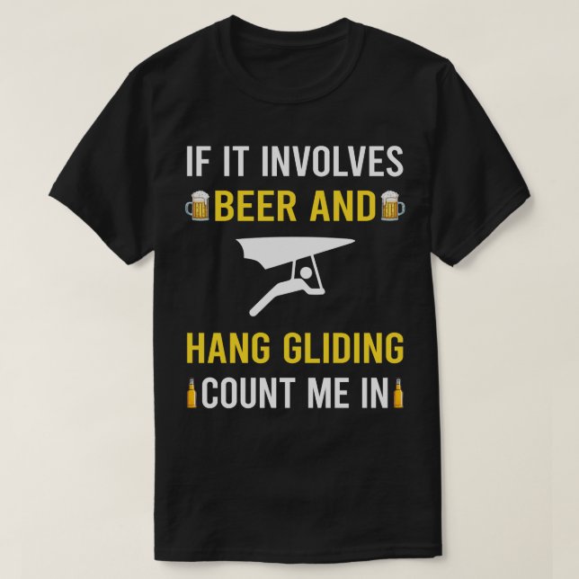 Camiseta Beer Y Hang Glider (Diseño del anverso)