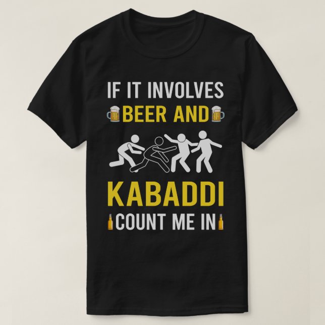 Camiseta Beer Y Kabaddi (Diseño del anverso)