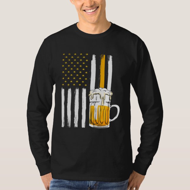 Camiseta Beerfest Beer Brewery Beerfest American Flag (Anverso)