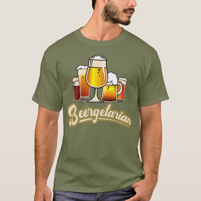 Camiseta Beergetarian Funny Craft Beer Breaking Brew (Anverso)
