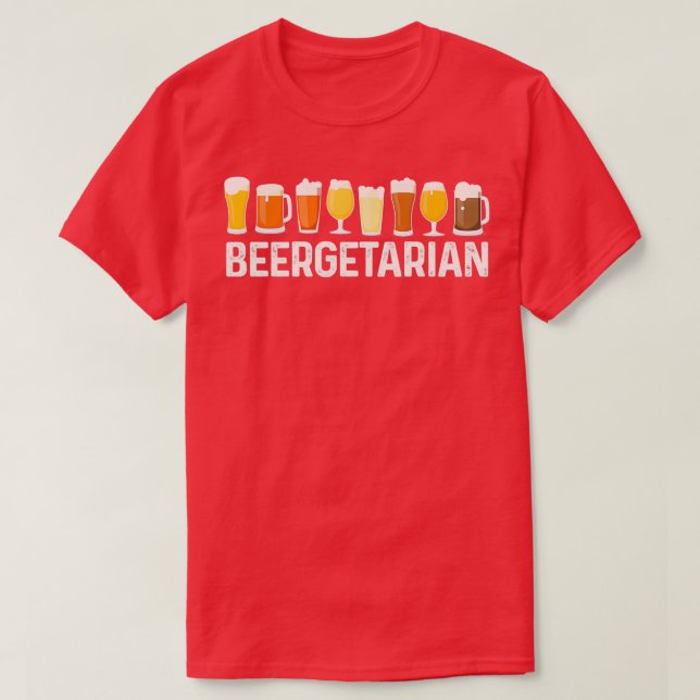 Camiseta Beergetarian Funny Drinking Craft Beer Lover Brewe (Diseño del anverso)
