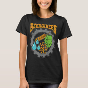 Camiseta Beergineer Graphic Homebrewing Winemaking Brewery