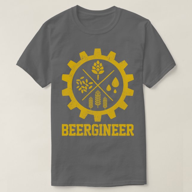 Camiseta Beergineer Homebrew Craft Beer Brewer (Diseño del anverso)