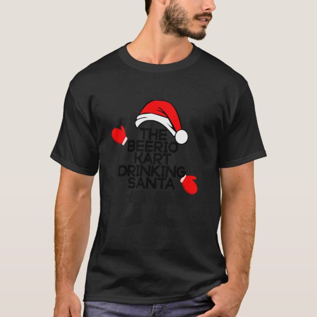 Camiseta Beerio Kart bebe Navidades de Santa Funny (Anverso)