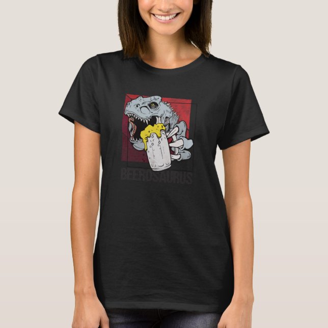 Camiseta Beerosaurus Bierosaurier Bier Alcohol - Cerveza (Anverso)