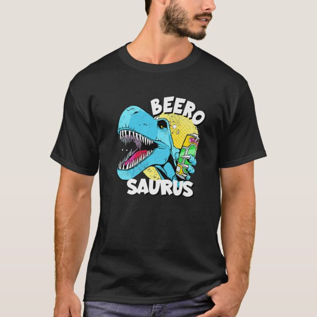 Camiseta Beerosaurus Tyrannosaurus Rex Beer Pun Beer Drinke (Anverso)