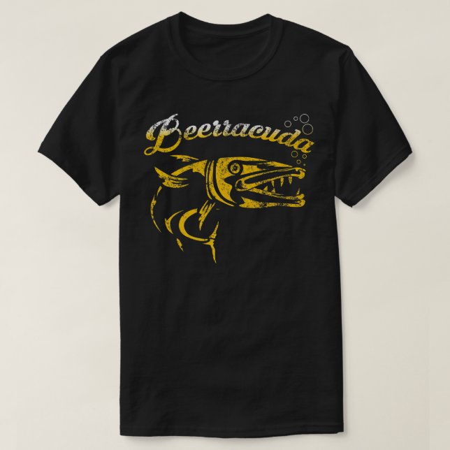 Camiseta Beerracuda. Graciosa Barracuda Pun Beer (Diseño del anverso)