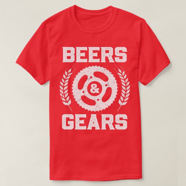 Camiseta Beers and Gears Cycling Cyclist (Diseño del anverso)
