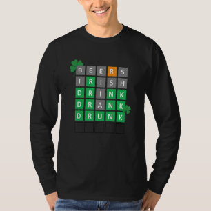 Camiseta Beers Irish Bebe Bebe Borracho Funny Crossword