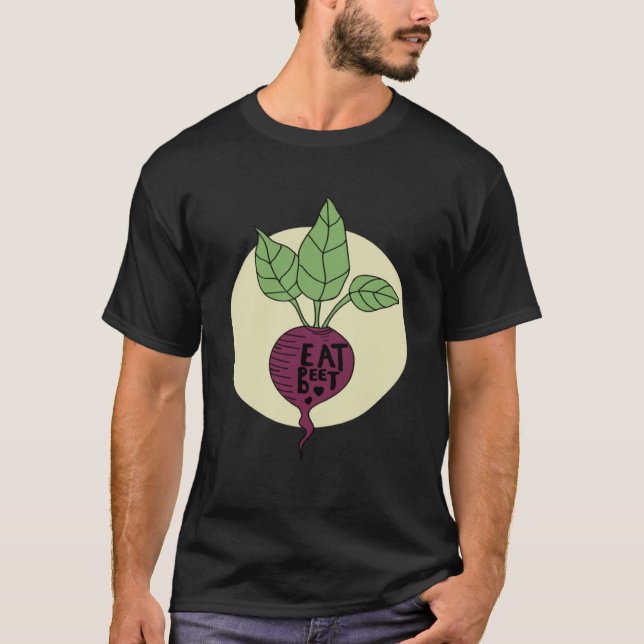 Camiseta Beet Vegetable Vegan Plant Basado en Alimentos Sal (Anverso)