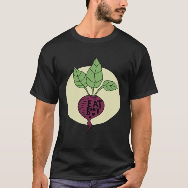 Camiseta Beet Vegetable Vegan Plant Based Diet Healthy Food (Anverso)