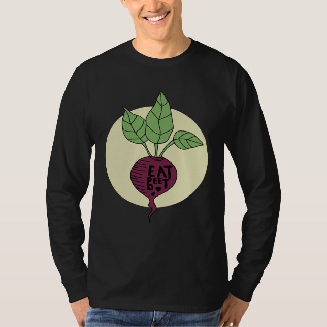 Camiseta Beet Vegetable Vegan Plant Based Diet Healthy Food (Anverso)