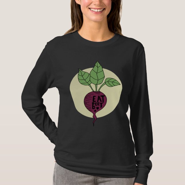 Camiseta Beet Vegetable Vegan Plant Based Diet Healthy Food (Anverso)