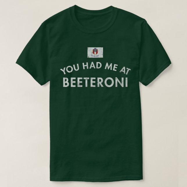 Camiseta Beeteroni Beets Pepperoni Vegan Vegetarian (Diseño del anverso)