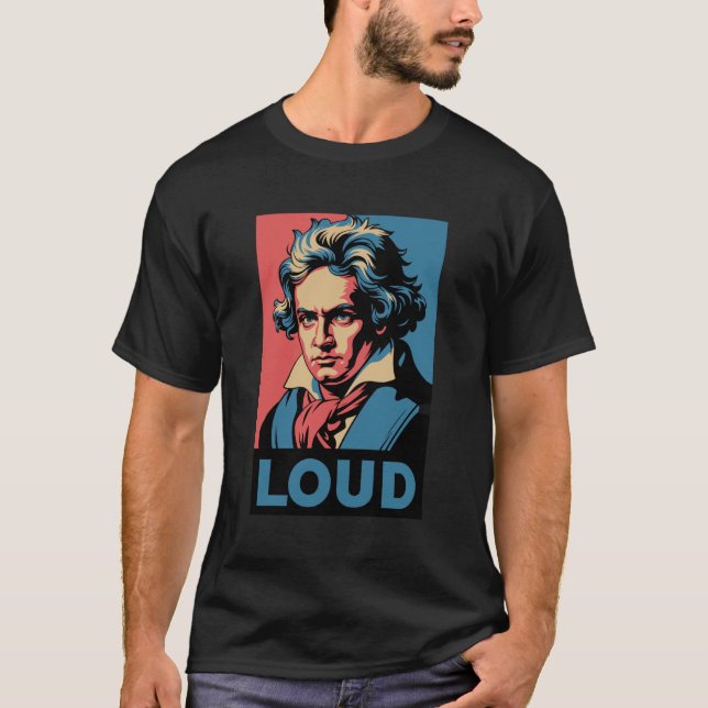Camiseta Beethoven divertido fuerte (Anverso)