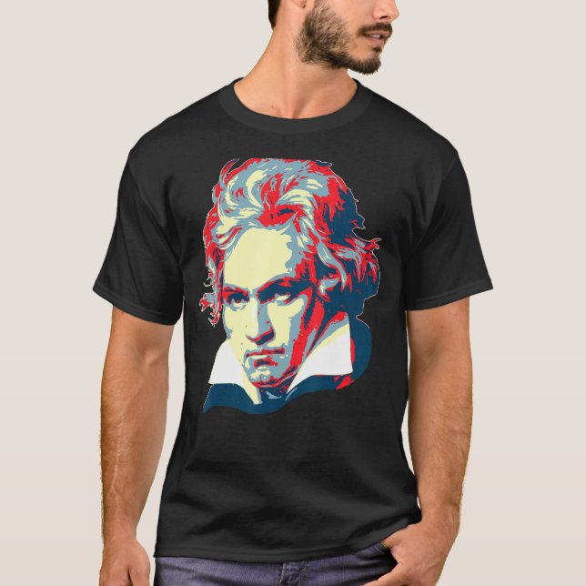 Camiseta Beethoven Pop Art (Anverso)