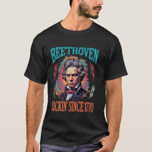 Camiseta Beethoven Rockin' Desde 1770 Viejo Mus Clásico