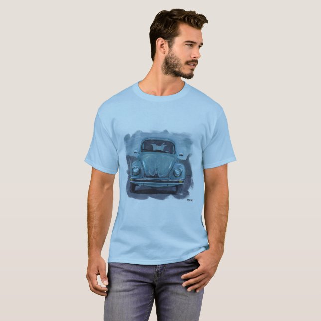 Camiseta BeetleArtTee en azul (Anverso completo)