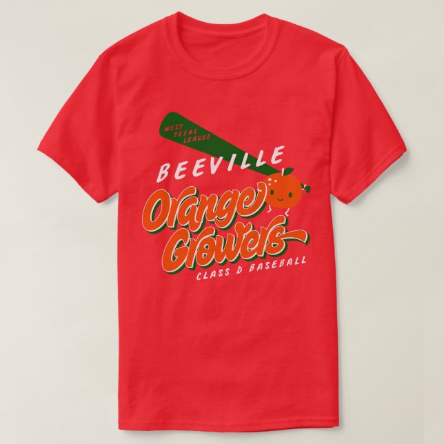 Camiseta Beeville Naranja Productors (Diseño del anverso)