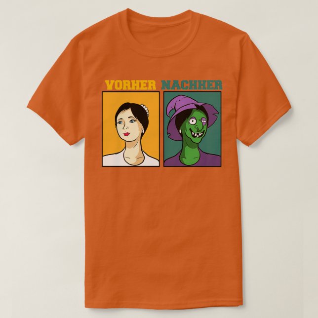 Camiseta before and after wedding bachelor party Stickers 0 (Diseño del anverso)