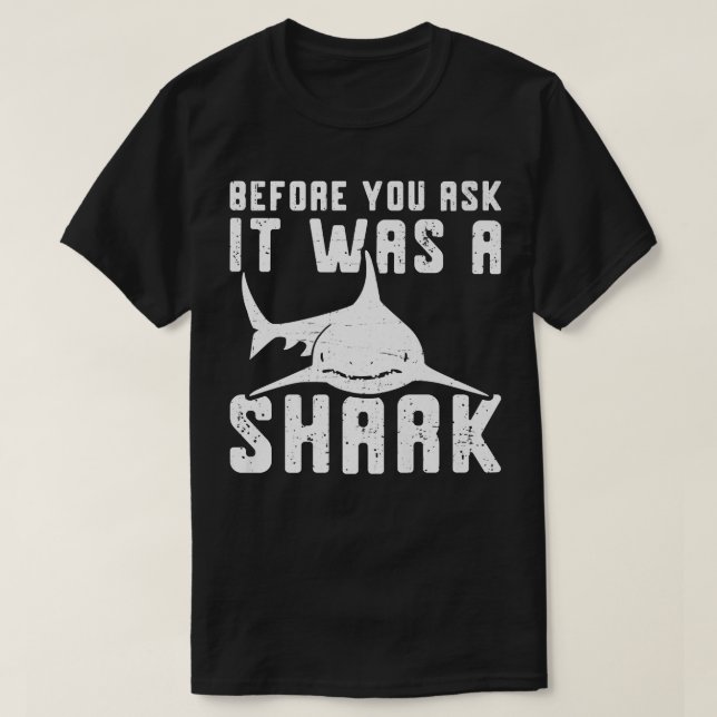 Camiseta Before You Ask It Was A Shark  Broken Bone 27  (Diseño del anverso)