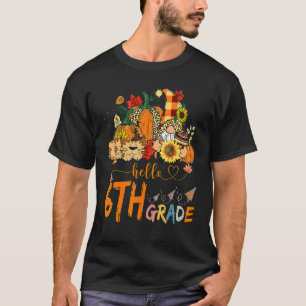 Camiseta Beginning Of Autumn Fall Teacher Sunflower Hello S