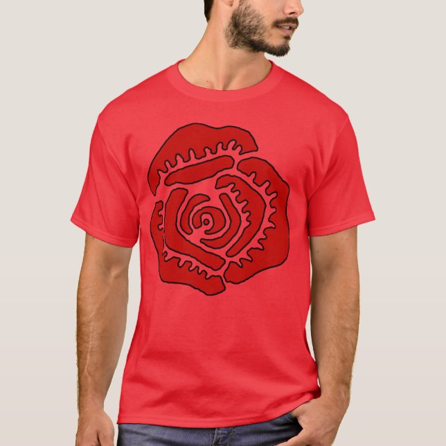 Camiseta Begonia Flower Red Scarlet Hippie Festival Jam gir (Anverso)