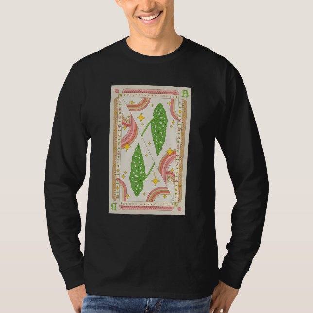Camiseta Begonia Maculata Houseplant Illustration Playing C (Anverso)