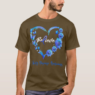 Camiseta Behcets Disease Awareness Heart Butterfly Sunflowe
