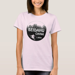 Camiseta Beidahu China señoras logotipo de esquí arte túnic