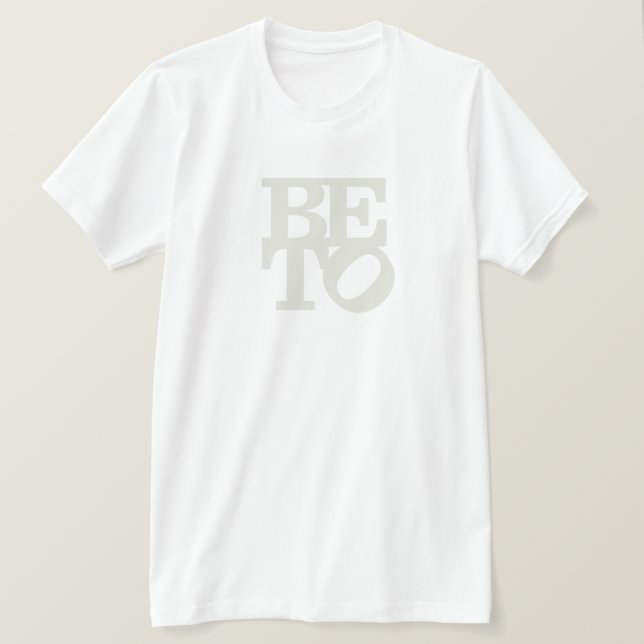 Camiseta Beige apilado BETO - hombres de alta calidad (Anverso del diseño)