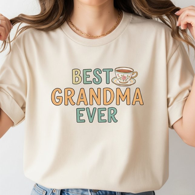 Camiseta Beige Best Grandma Ever T-Shirt (Subido por el creador)